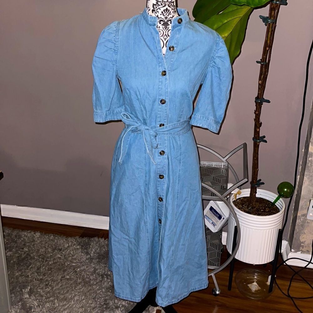 Who what wear denim buttoned down dress
